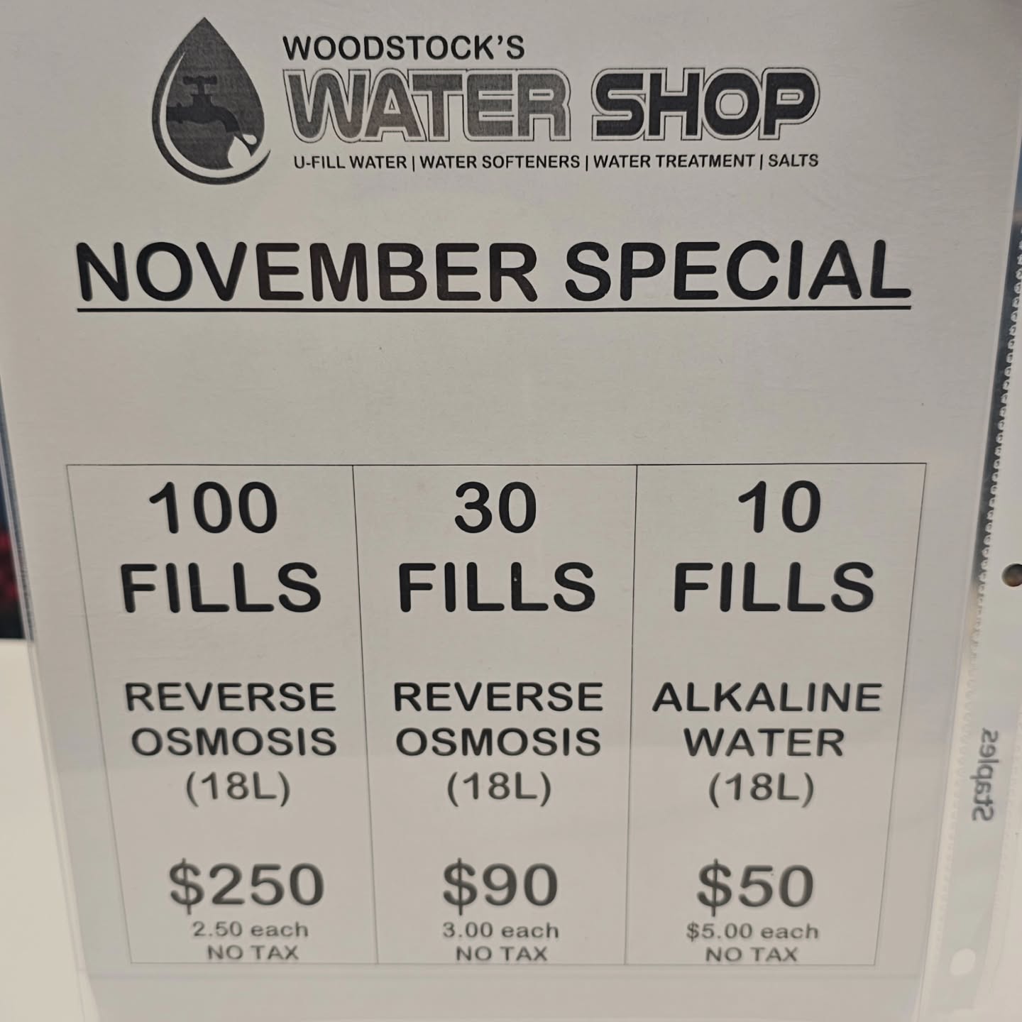 Great deals happening at Woodstock's Water Shop!!! 196 Springbank Ave - Woodstock 519-290-5678