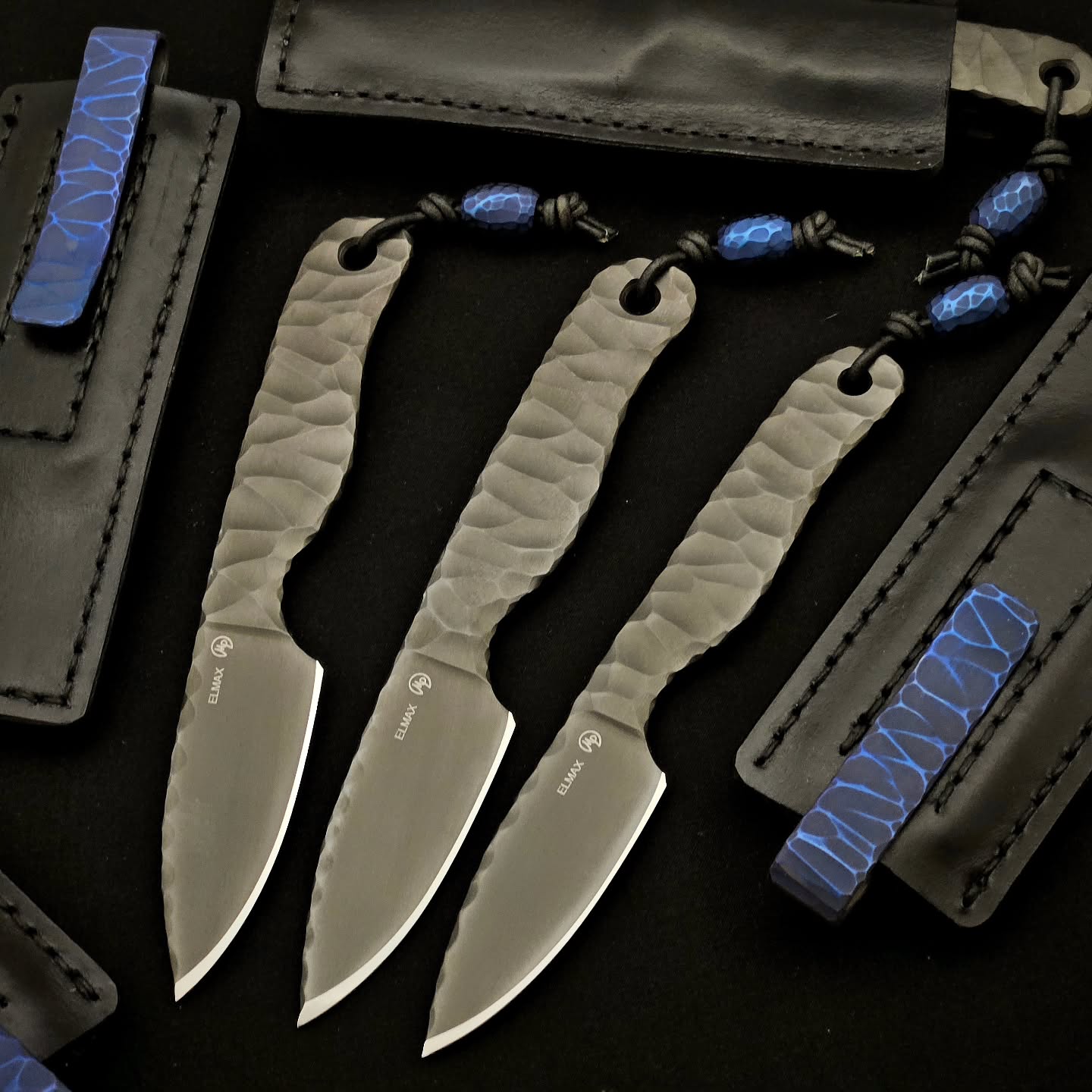 #ObsiKiri - urban EDC knives in blue titanium hardware 🔥 #edc #everydaycarry #tacticalgear