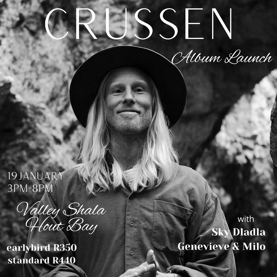 LIVE MUSIC 🎶 BREATHWORK 🌬️ CACAO 🍫 DANCE 💃
We are so excited about this one!!
In January we will be welcoming @crussen 🇸🇪 to Valley Shala
Supported by @genevieve_and_milo and @sky_dladla
Expect a beautiful afternoon of music, among other things…
19 January 3pm to 8pm
Tickets available on quicket, early bird R350, standard R440