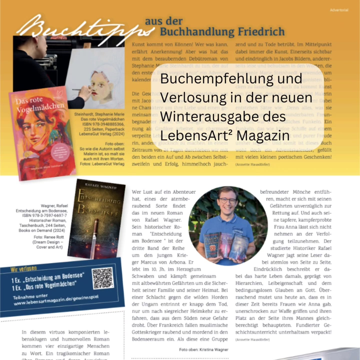 Vielen Dank an Annette Hausdörfer @oma_annas_haus für die wunderbare Buchempfehlung in der Winterausgabe des @lebensartmagazin.de und die Verlosung meines neusten Historischen Romans!
#historischeromane #historischerroman #mittelalter #mittelalterroman #marcusvonarbona #autorenaufinstagram