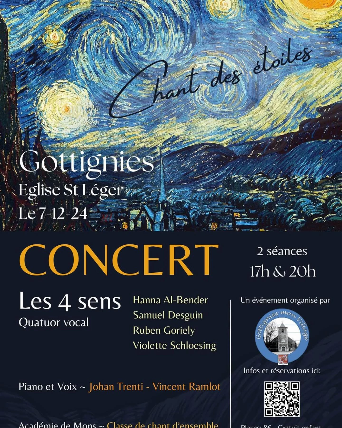 Les 4 sens en concert à Gottignies ce samedi pour 2 concerts ! Nous sommes supers heureux.ses car... le lendemain... (suivez-nous !)
#musique #chœur # chor #chambermusic #chambermusicfestival #joie #chanterensemble