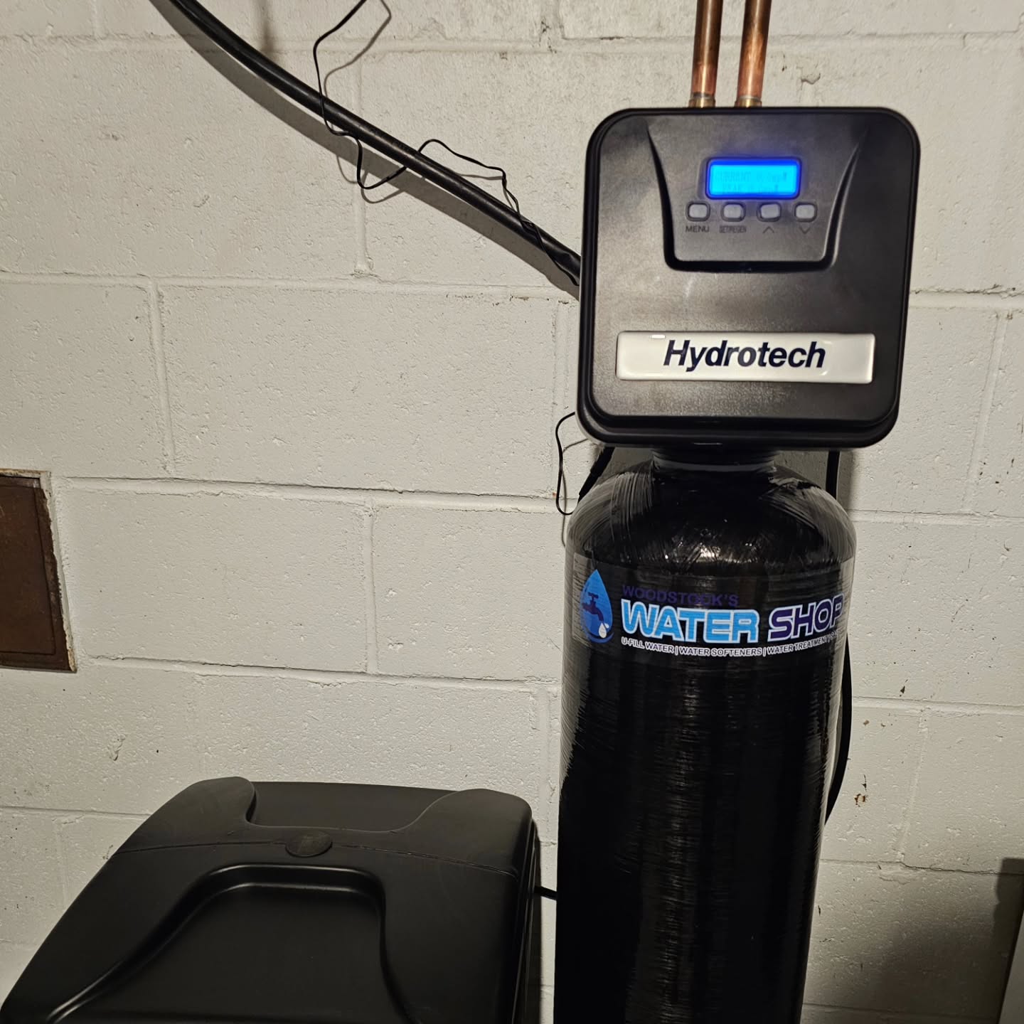 First install of the day! Thank you, Glenn, for your purchase of this Hydrotech 30,000 grain water softener!