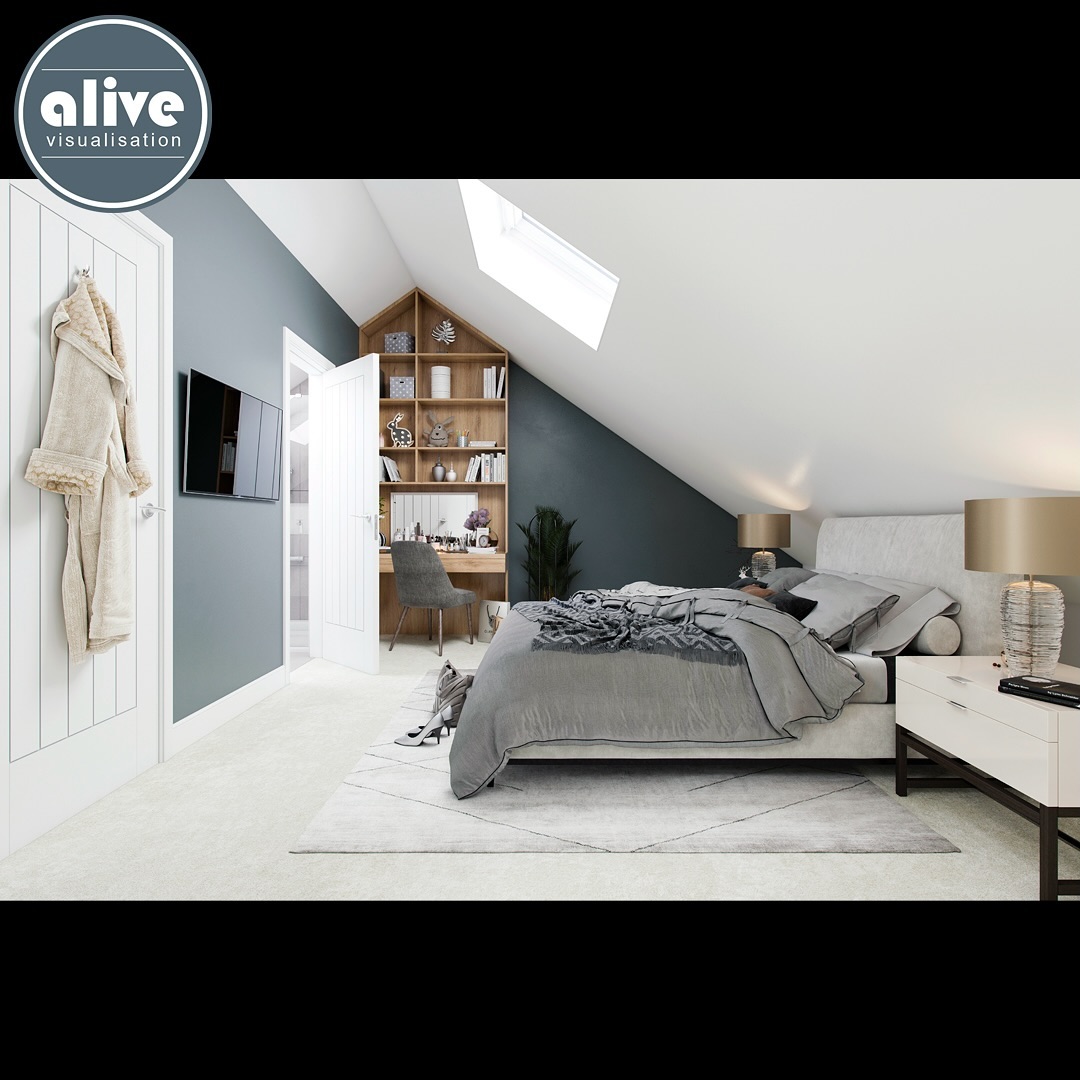 Master Bedroom CGI. I wouldn’t mind staying in here with this weather! A master bedroom CGI as part of a package for a smaller development. Package consisting of Exterior CGIs, Kitchen CGI, Lounge CGI, Master Bedroom CGI, 3D Floor Plans and 3D Site Plan. Over my next few posts I will showcase these images to give an idea what can be achieved.
.
.
We are ALIVE VISUALISATION 3D Architectural CGI Studio - Servicing the North West, North Wales & Anglesey with high quality CGIs - www.AliveVisualisation.co.uk
.
.
#CGI #CGIs #3drenders #propertydevelopment #propertymarketing #3dvisualisation #alivevisualisation #propertydeveloper #propertybrochure #architecturalvisualisation #architecturalcgi #architect #architects #propertyforsale #Cheshire #property #architects #newhomes #Chester #planningpermission #StHelens #propertyforsale #Liverpool #NorthWales #NorthWest #IsleOfAnglesey #alivevisualisation
www.AliveVisualisation.co.uk