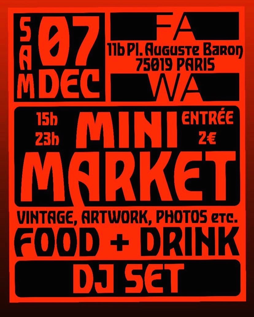 Viens demain de 15h à 20h chiner des harnais faits main à prix doux et en queer.
Cadeau idéal pour tonton relou à Noel.
Y’a même une fistiniere calendrier de l’avent.