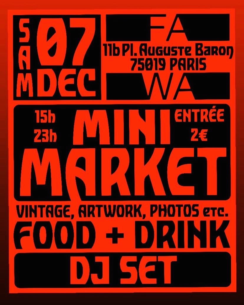 Viens demain de 15h à 20h chiner des harnais faits main à prix doux et en queer.
Cadeau idéal pour tonton relou à Noel.
Y’a même une fistiniere calendrier de l’avent.