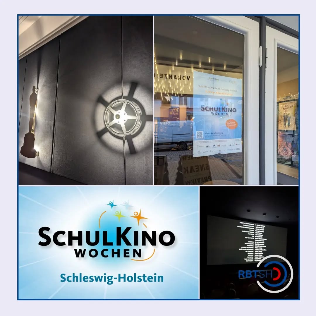 Vom 15. bis 29. November fanden die SchulKinoWochen Schleswig-Holstein von @vision_kino statt.
Die Filmvorstellungen werden von Referent*innen begleitet und auch wir als regionale Beratungsteams gegen Rechtsextremismus waren mehrfach als Referent*innen dabei. Letzten Freitag haben wir zum Beispiel in Rendsburg nach der Filmvorstellung von „Ein nasser Hund“ mit Schüler*innen aus der 8. und 9. Klasse über die Themen des Filmes Antisemitismus und Diskriminierung diskutiert. Es wurden Erfahrungen ausgetauscht und Verknüpfungen und Assoziationen vom Film in Lebensrealitäten übertragen.
#GegenRechts #Schulkinowochen #SchleswigHolstein #Kino