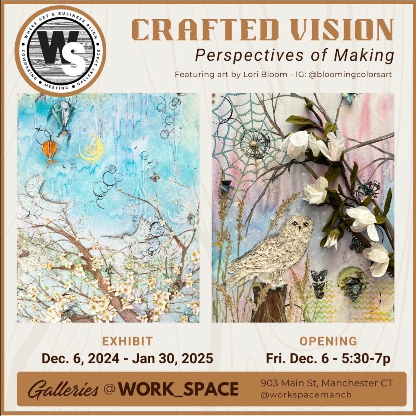 Showing some art pieces in Manchester at Work_Space Friday from 5:30-7. Take the drive and come visit!
:)
#artshow #ctartists #manchesterct #fairfieldcountyct #localartist
