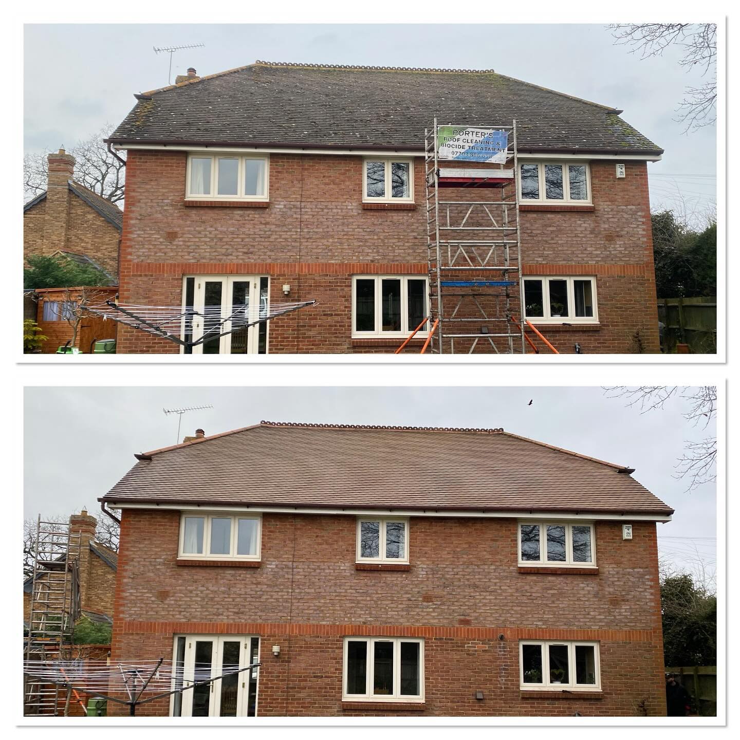 Brand new house 🏠 #exteriorcleaning #roofcleaning #scraping #new #roof