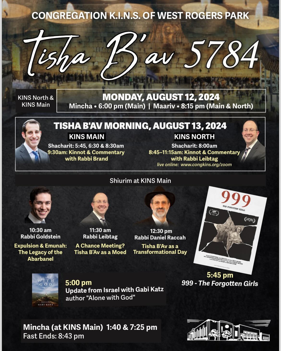 It was a great honor of mine to speak at K.I.N.S shul on Tisha B’Av a few months back. It wasn’t easy during a fast day but seeing 50 people show up while fasting to hear stories of Emunah and Bitachon gave me the strength to give over my story. @matankyleonard