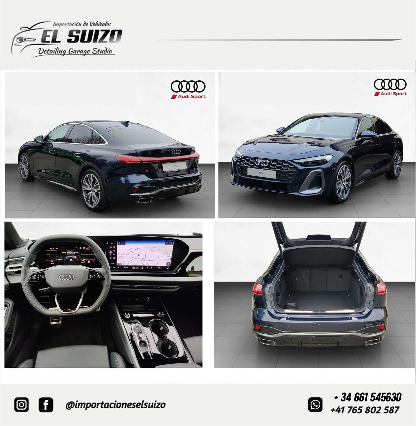 Disponible para importación directa 🔥🔥 AUDI A5 😈
• Vehículo completamente revisado • 1 único propietario • tan solo 120 km certificados ✅
Garantía premium de Importaciones El Suizo 🥇
✨ No dejes escapar esta unidad exclusiva ✨
Solicita información sin compromiso 661545630 🤝
#audi #rsq3 #audirsq3 #elegant. # Porsche#dreamscars #luxurycars #importaciondevehiculos Disponible para importación directa 🔥🔥🔥 Audi RSQ3 Sportback 😈
(𝗗𝗲𝗻𝘁𝗿𝗼 𝗱𝗲𝗹 𝗽𝗿𝗲𝗰𝗶𝗼 𝘀𝗲 𝗶𝗻𝗰𝗹𝘂𝘆𝗲𝗻 𝘁𝗼𝗱𝗼𝘀 𝗹𝗼𝘀 𝗴𝗮𝘀𝘁𝗼𝘀 𝗽𝘂𝗲𝘀𝘁𝗼 𝗲𝗻 𝗰𝗮𝘀𝗮)
Garantía premium de Importaciones El Suizo 🥇
✨ No dejes escapar esta unidad exclusiva ✨
Solicita información sin compromiso 🤝
#audi #rsq3 #audirsq3 #elegant #dreamscars #luxurycars #importaciondevehiculos