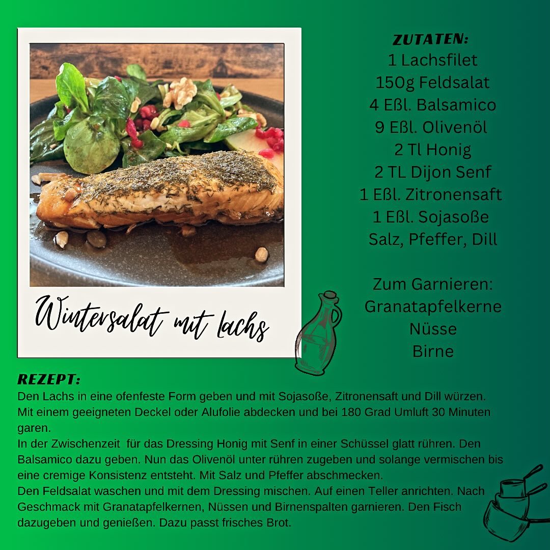 Unser Rezept des Monats, mit viel gesundem Omega 3. #gesundessen #lachsfilet #augengedundheit #salat