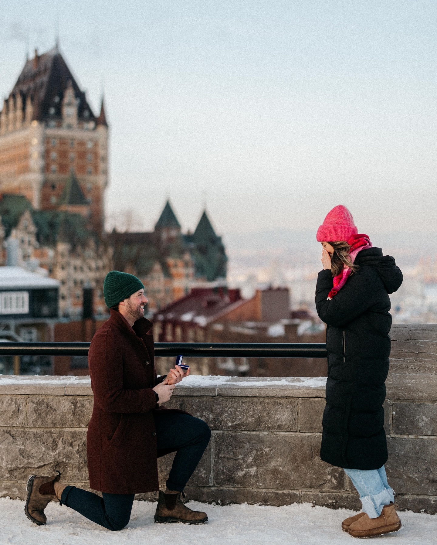 It’s proposal season in Quebec !
Our Christmas Winter wonderland is the perfect destination for romantic moment for the two of you!
A fairytale castle is the perfect backdrop to celebrate this new adventure!
I had the chance to capture Austin popping the big question to Emma ❤️
She said yes 🥹
.
.
.
#quebeccityphotographer #quebeccityproposal #quebeccityproposalphotographer #quebeccityromanticproposal #quebeccite #quebeccité #quebecityphotographer #challengegosselin