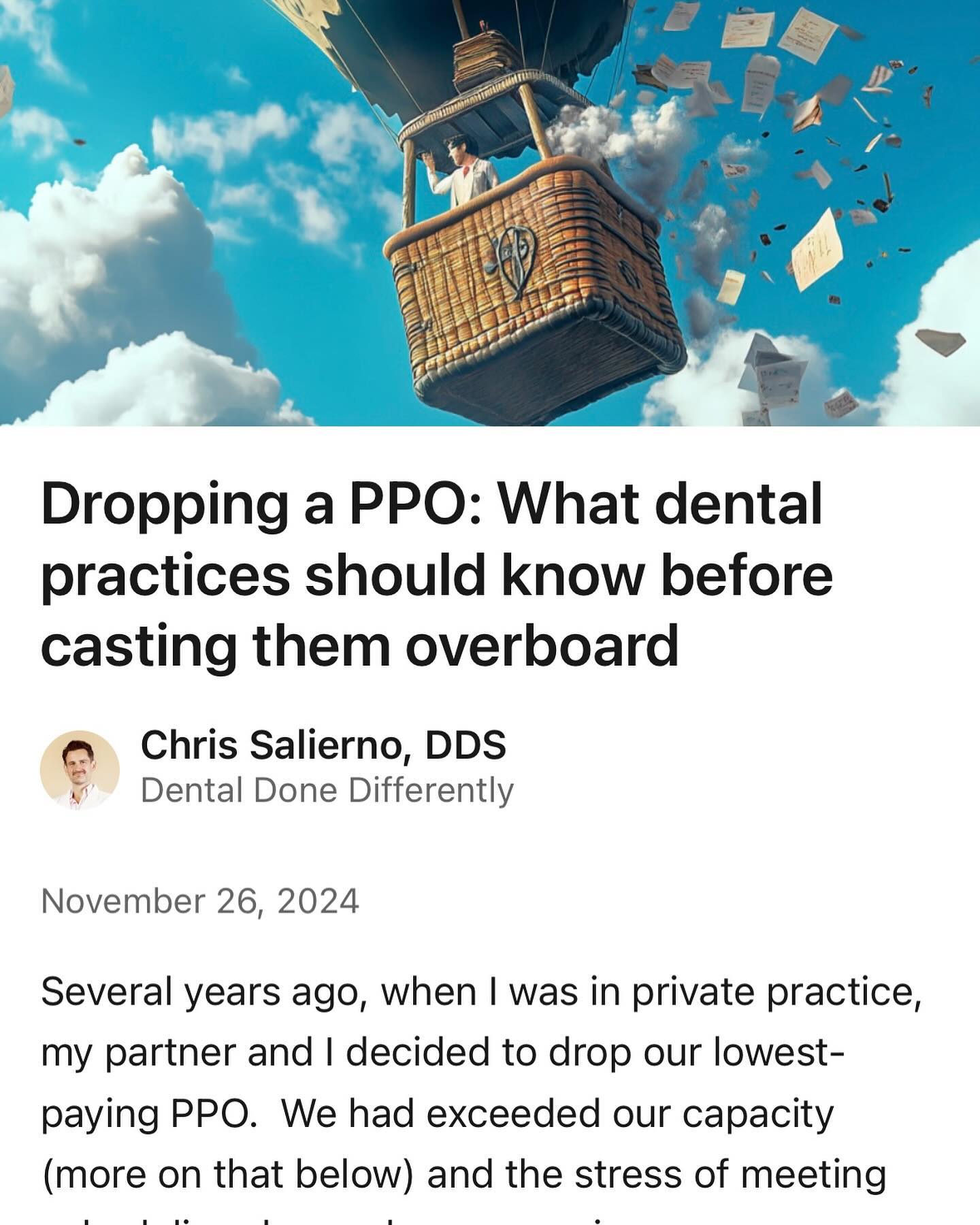Sometimes you need to shed some dead weight. @americandentalassociation surveys show dentists are increasingly considering dropping a PPO to add capacity and improve margins. Here’s my take: http://bit.ly/49G0gNd