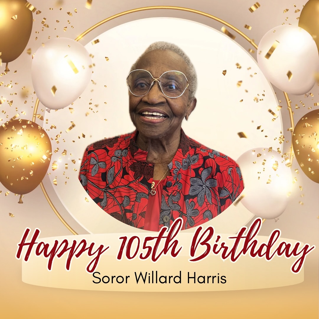 Before the day ends, SFAC wants to wish a Happy 105th Birthday to our phenomenal Soror Willard Harris! Your legacy of sisterhood, scholarship, service, and social action continues to inspire us all. Wishing you a day filled with love, joy, and celebration 🐘♥️🤍
#DeltaSigmaTheta #105YearsYoung #SisterhoodAndService #dst1913 #centenarian