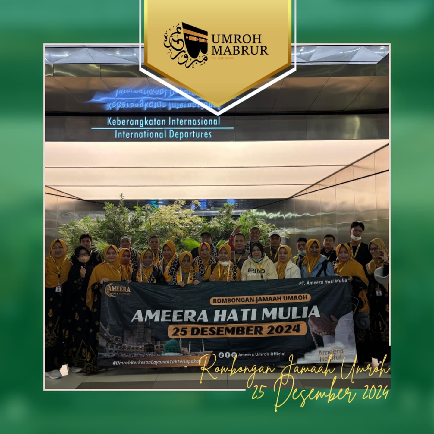 >>>
Rombongan Jamaah Umroh Keberangkatan 25 Desember 2024
----------------------------------------------
PT. Umroh Mabrur Indonesia
Telpon / Whatsapp : 0859 35000 700
Operated by PT. Ameera Hati Mulia
SK Kemenag No.U.432 Tahun 2021
#umrohmabrur #umroh #umrohmurah #umrohhemat #umrohpromo #haji #hajikhusus #hajifuroda #makkah #madinah #jeddah #umrohbackpacker #umrohplus #hajiindonesia #umrohindonesia #semuabisaumroh #umrohramadhan
