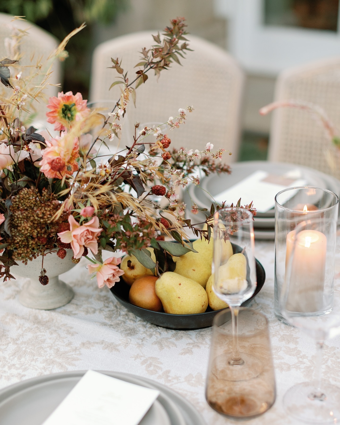 The warmth and texture fruit can bring to a design is unmatched 🍐 This holiday season we’ve incorporated pears into three of our tablescapes and we are loving every bit of it!
As we look back into 2024 designs, fruit + veggie inspired tablescapes were a huge inspiration and we look forward to seeing how it evolves in 2025 and how creative designers alike choose to push the envelope with natural elements & ingredients 🧄
This dreamy Autumn design took place at Stonepine Estate in Carmel Valley this last October 🍇
Planning & Design: @StyledByLinds_
Photographer: @amycarolinephotography
Florals: @FlowerAndForage
Venue: @StonepineEstates
Rentals: @HensleyEventResources
Linen: @BBJLaTavola
Signage & Fabrication: @Aarte.Events
Stationary: @Beautifully_Noted
Hair & Makeup: @Jacqueline_Banuelos
Catering: @atoecatering
Gown: @EpiphanyBoutique_Carmel @inesdisanto
Tux: @FriarTux
Cake: @JesuitNugas.Cakes
#carmelwedding #carmelvalley #carmelweddingplanner #californiaweddingplanner