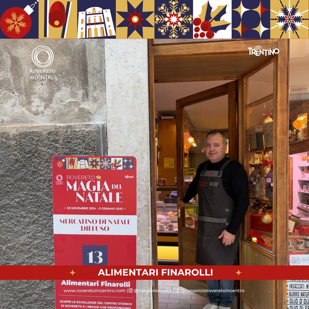 🎉 13ª Tappa Mercatino Diffuso: Alimentari Finarolli! 🎉
🧀🍷 Bottega storica di specialità alimentari trentine: da loro trovi il meglio dei prodotti locali, freschi e genuini! 🧀🍞
🍽️ Se cercate qualcosa di speciale per il tuo "Pacco da Su", questo è il posto ideale! Antonio vi aspetta per farvi scoprire i sapori unici delle nostre montagne. ⛰️✨
📍 Andate a trovarlo, vi aspettiano con un sorriso e tante bontà!
@visitrovereto
@confcommercio_vallagarina
@comunerovereto
@dolomitienergia
@cassaruralealtogardarovereto
@bancaperiltrentinoaltoadige