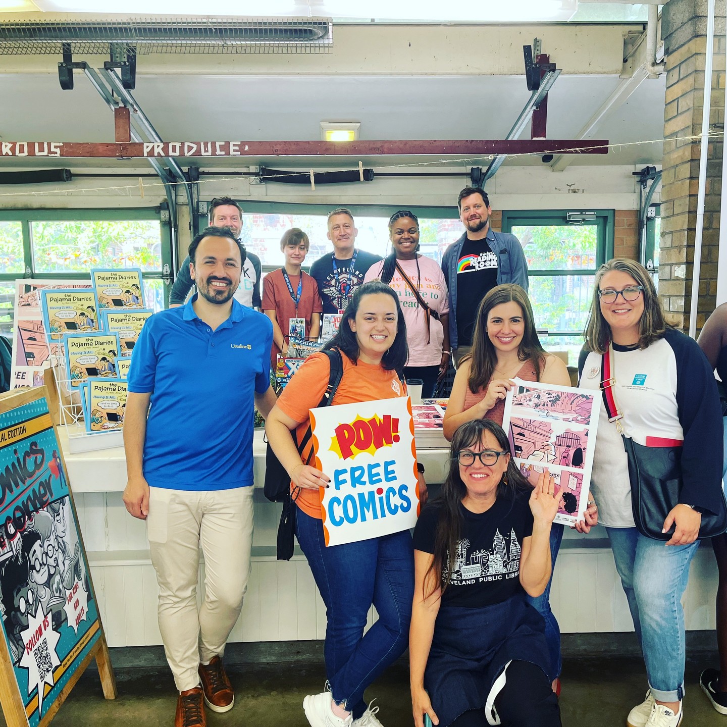 As 2024 comes to a close, #RustBeltLab takes a look back at our fall activities!
Part One: With the support of an @modernlanguageassn Pathways Step Grant, @ursulinecollege partnered with The Jack, Joseph, and Morton Mandel Humanities Institute at @tric_edu and the non-profit organization, @teachcle. We were united in our commitment to teaching local students who are emplaced and rooted in the NE Ohio region and preparing them through humanities lenses to be civic actors and change-makers in a city that is often neglected in our national sphere. Our project consisted of creating three discrete opportunities for our student populations to interact. These activities centered Rust Belt futures–specifically focusing on climate change and the power of humanities storytelling to create parables of resilience in the face of complex, twenty-first century problems.
We made comics at the @westsidemarket with creator @sequoiabostickillustration and gave out free books at the fruit and vegetable stands with @comicsatthecorner, @literarycleveland, @cleveland_reads, and @cnjcomics. We even gave out original prints of Cleveland scenes by artist @sinagrace!
We explored Cleveland’s lakefront—its past, present, and future—with @teachcle. After learning the history of the space, we connected our ideas about how the lakefront should fit in with our sense of place, and considered designs for the future.
We learned how to create natural dyes with @rustbeltfibershed from materials in our own Northeast Ohio ecosystem—rethinking our relationship to land and place.
Reflected one student of the experience, “It change my view of seeing the beauty of Cleveland.”