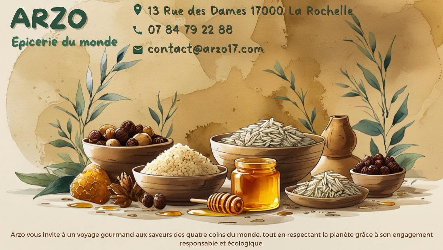 13 Rue des dames 17000 La Rochelle
Adresse e-mail : contacter@arzo17.com
#epicerie #larochelle #arzo17