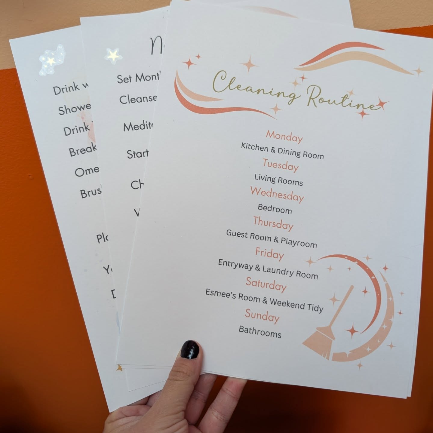 This year, I’m stepping into 2025 with more intention and structure by printing out routines to keep life simple and aligned. 📝✨ I’ve created cleaning routines, morning and evening rituals, and something new this year—moon cycle rituals! 🌙
By aligning with the new and full moons, I’ve added a touch of spirituality to my schedule, blending home maintenance with self-care. Having a simple list and dedicated days for these tasks makes it so much easier to tackle those things I’d otherwise put off.
What about you? Could creating a few intentional lists help bring more ease and balance to your days? Let me know! 💛 #IntentionalLiving #RoutinesWithPurpose #MoonCycleMagic