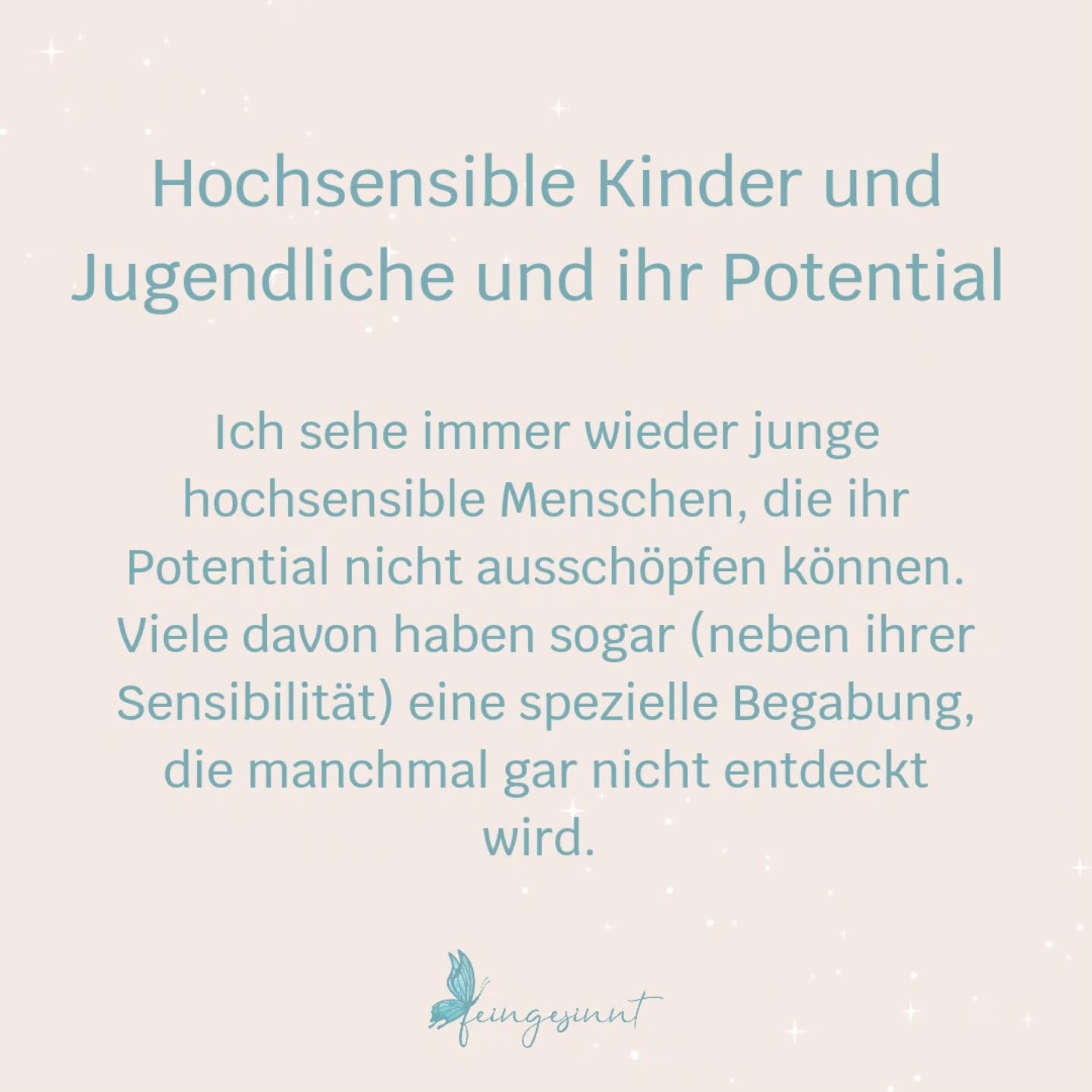Hochsensiblen Kinder und Jugendlichen zu ermöglichen, ihr volles Potential auszuschöpfen ist unglaublich wichtig für die Betroffenen, hilft meiner Meinung nach aber der ganzen Gesellschaft. Sie haben so viele Fähigkeiten, die gestärkt werden müssen und welche diese Welt braucht. Deshalb begleite ich sehr gerne HSK und ihre Familien und helfe ihnen im Umgang mit der Hochsensibilität und in dieser Welt zurechtkommen, die nicht für HSP gemacht ist.
Für eine Begleitung, melde dich gerne per DM oder schau in meine Bio oder direkt auf meiner Website www.feingesinnt.ch vorbei. Dort findest du alle meine Anbebote.
Herzlich, Jacky 🦋
#hochsensibilität #hochsensibel #hochsensible #sensibel #hspcoach #hochsensitiv #hspcoaching #hochsensibelglücklich #feingesinnt #coaching #beratung #seelenweg #leichtigkeit #innereruhe #lebensfreude #energie #balance #erfolg #selbstbestimmung #selbstliebestärken #selbstreflexion #mentalegesundheit #psychologischeberatung #resilienz #ressourcen #achtsamkeitimalltag #selbstwahrnehmung #selbstfindung #überreizung #nervensystem
COACHING
BERATUNG
HOCHSENSIBILITÄT
EMOTIONSREGULATION
STRESSREGULATION
ABGRENZUNG
POTENTIAL
SELBSTVERTRAUEN
MINDSET