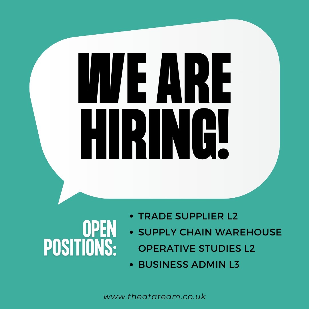WE'RE HIRING!
Start 2025 on the right track with one of our exciting apprenticeship opportunities.
Open Positions:
• Trade Supplier Level 2
• Supply Chain Warehouse Operative Level 2
• Business Administrator Level 3
Gain hands-on experience, earn while you learn and build skills for your future!
Visit our website to view vacancies in your area and apply or... send us a DM today!
#apprenticeship #careergrowth #earnwhileyoulearn #futuretalent