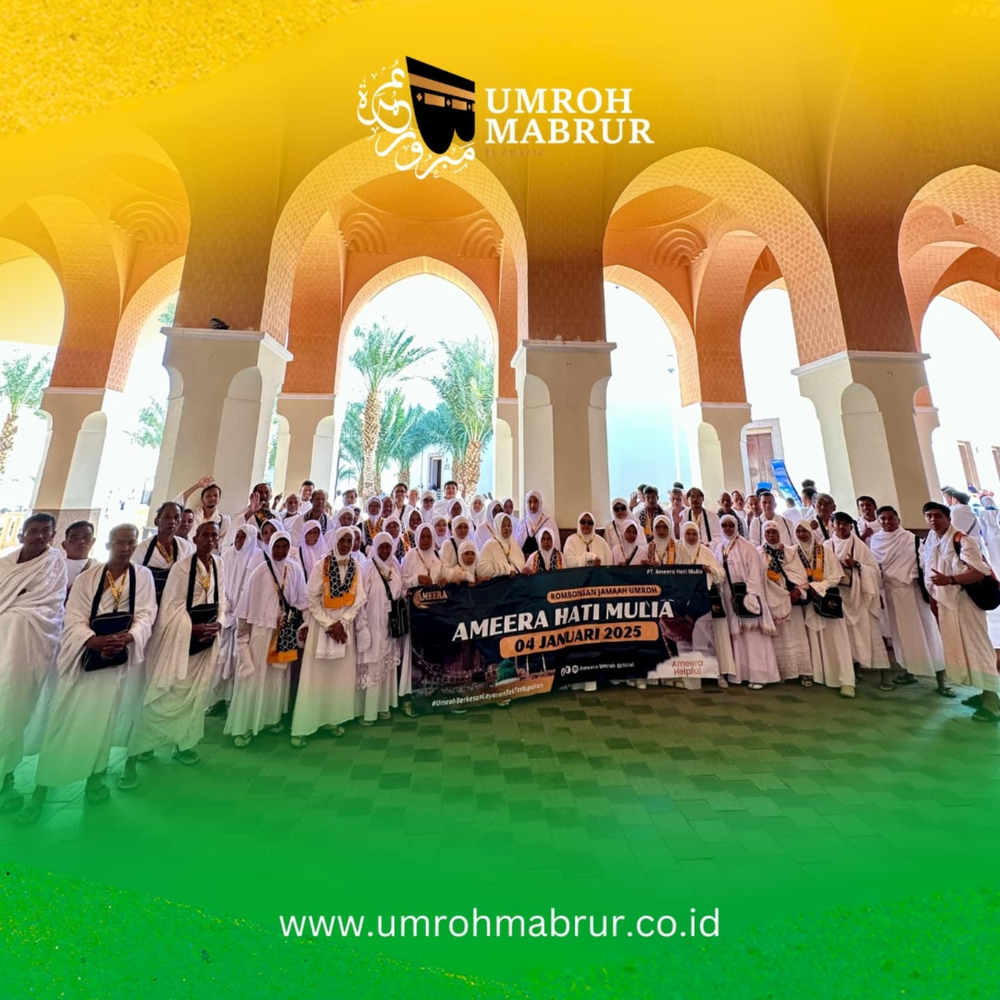 >>>
Rombongan Jamaah Umroh Keberangkatan 4 Januari 2025
----------------------------------------------
PT. Umroh Mabrur Indonesia
Telpon / Whatsapp : 0859 35000 700
Operated by PT. Ameera Hati Mulia
SK Kemenag No.U.432 Tahun 2021
#umrohmabrur #umroh #umrohmurah #umrohhemat #umrohpromo #haji #hajikhusus #hajifuroda #makkah #madinah #jeddah #umrohbackpacker #umrohplus #hajiindonesia #umrohindonesia #semuabisaumroh #umrohramadhan