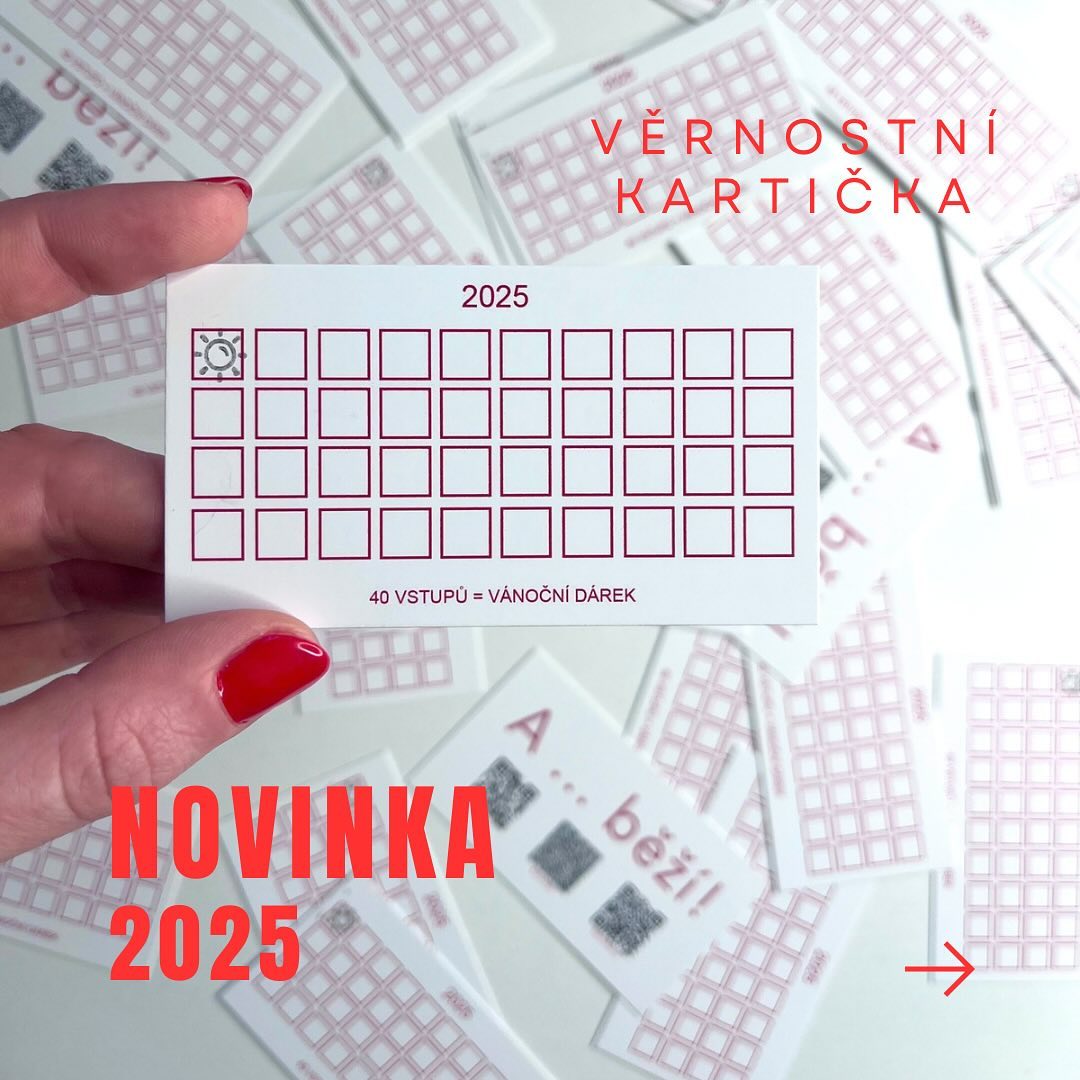 ✨ novinka pro rok 2025 ✨
Přijď na trénink, řekni si o kartičku a pak choď ještě celý rok! Snad vám to pomůže s motivací, když ji zrovna nemáte a snad díky tomu vyzkoušíte i nějaký jiný a nový trénink 🤗 platí na všechny tréninky vypsané na 3. obrázku a na všechny záskoky, které za celý rok vezmu.
🍬 @euforiefitness
Středa 7:00 TRX 📍 Karlín
Středa 16:00 Tabata 📍 Smíchov
Čtvrtek 7:00 Kruháč 📍 Smíchov
Čtvrtek 12:00 PP 📍 Karlín
Pátek 17:00 TRX 📍 Pankrác
🍬 @running.mall
Pondělí 19:30 Mobilita a core
Sobota 10:00 Long run
🍬 @r5gym
Čtvrtek 18:00 Box holky - skupina
🍬 úterý 17:10 Běžecká skupina 📍 Brumlovka
.
.
.
#motivace #vernostnikarta #fitness #beh #running #gymmotivation #2025resolutions #newyear #fitnessmotivation #christmasgift #zivotnistyl #fitnessimstructor #loyaltycard