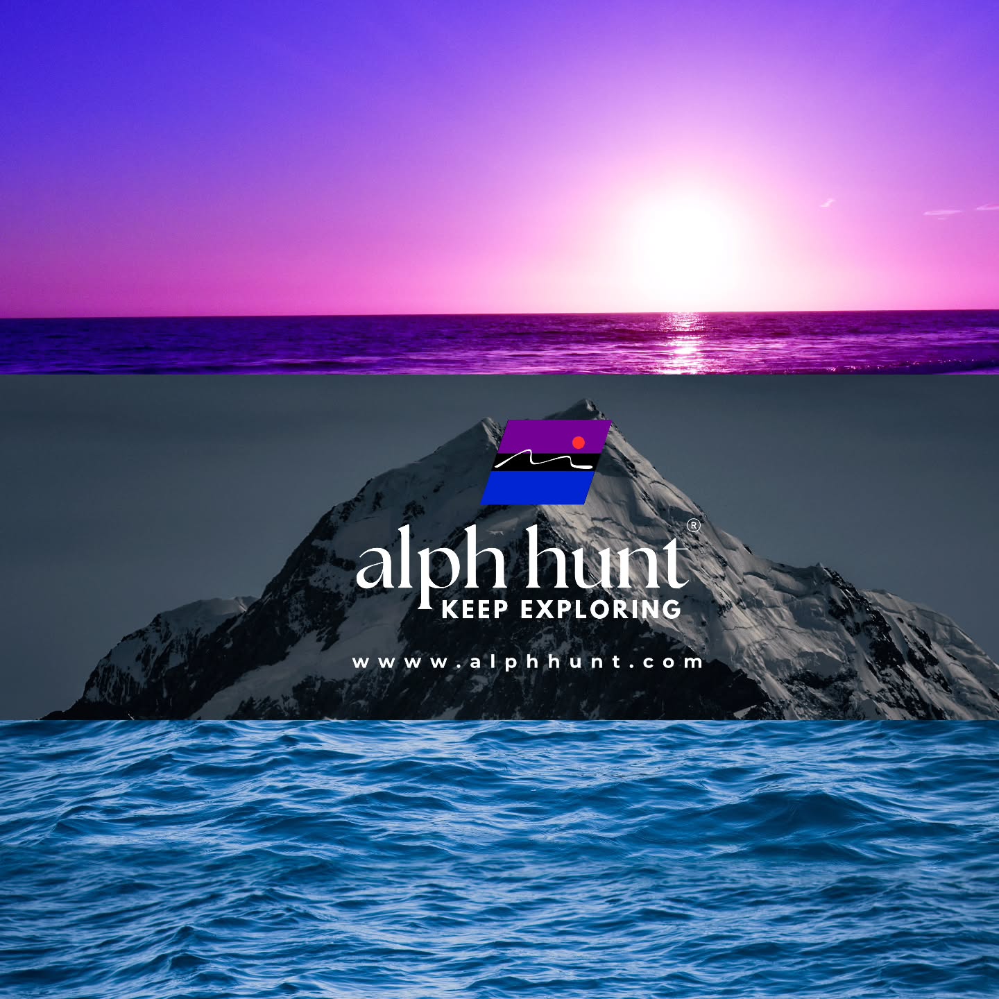 Embodying the spirit of adventure, our logo captures the beauty of the sunset, mountains, and ocean—symbols of exploration, freedom, and connection with nature. Designed for those who embrace the outdoors, our brand celebrates every journey, from mountain peaks to ocean waves.
#sunset #mountains #ocean #alphhunt #keepexploring