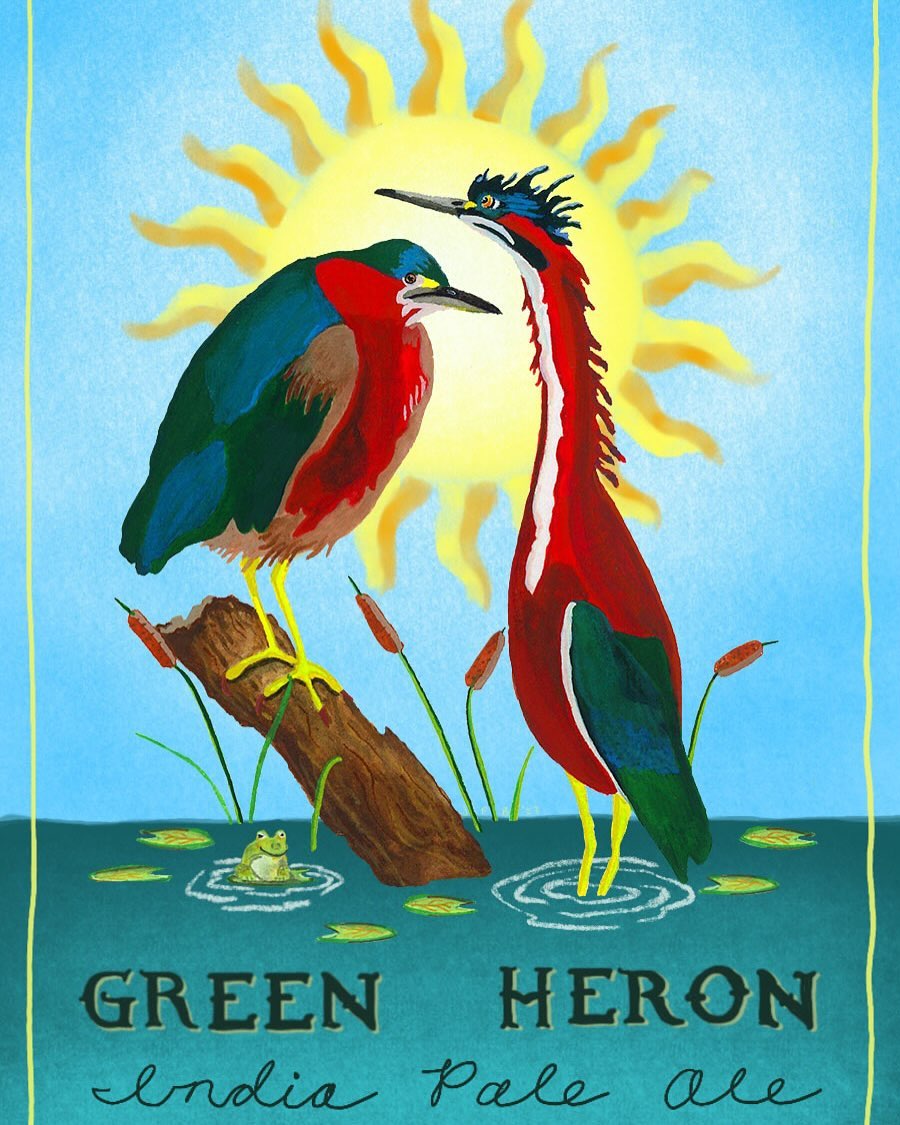 Label artwork made last year for the wonderful @redcloveralecompany 🍻
featuring one of my favorite birds in all the land!