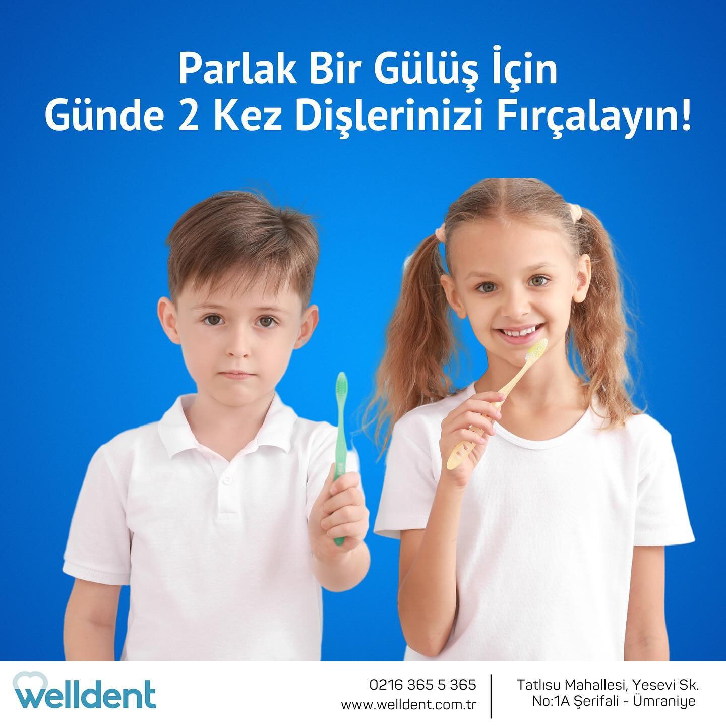 Parlak bir gülüş için günde 2 kez dişlerinizi fırçalayın. 😊🦷
📱 0 216 365 5 365
🖱️ www.welldent.com.tr
📌 Bu paylaşım bilgilendirme amaçlıdır.
Reklam ve rekabet amacı içermemektedir.
#Welldent #SağlıklıGülüşler #BirÖmürTebessüm #WelldentDişKliniği #TatlısuMahallesi #Ümraniye #Şerifali #İstanbul #DişSağlığı #DişHassasiyeti #DişTemizliği #DişleriniFırçala #Günde2Defa #DişFırçası #DişTemizliği