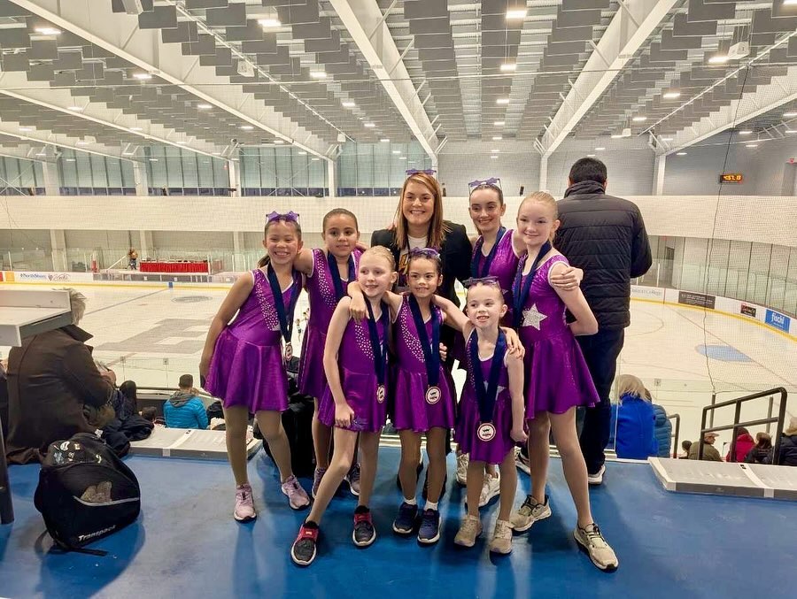 We rocked it out today at Synchro Illinois. Congratulations to our Aspire 2 Bronze Medalists 💜⛸️✨