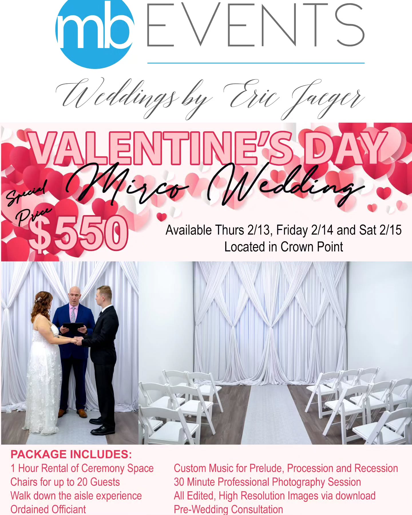 When you want a beautiful Wedding Ceremony with your closest loved ones. DM me for availability!