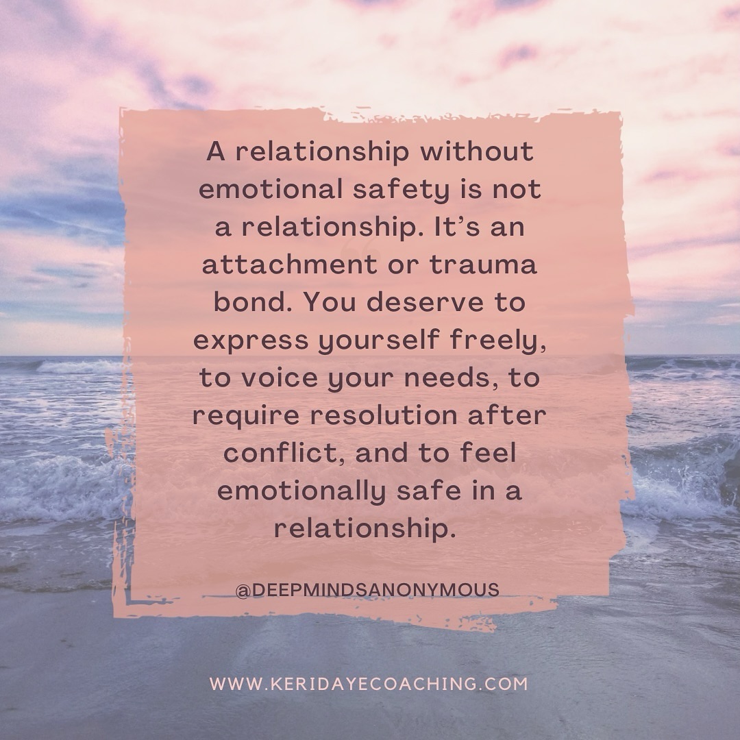 🌸 Have you ever felt like conflict in your relationship always lingers, unresolved, leaving you anxious and unsure of where you stand?
A relationship without emotional safety isn’t really a relationship—it’s survival mode.
When you can’t express yourself freely, voice your needs, or feel confident that conflicts will be resolved, it’s not love—it’s a trauma bond or attachment fueled by fear and uncertainty.
Healthy relationships require both partners to make an effort to resolve conflict and repair emotional ruptures. Not one person constantly apologizing or one partner doing all the emotional labor—it’s a shared commitment to understanding each other, taking accountability, and working through challenges together.
Emotional safety isn’t just about the absence of conflict; it’s about what happens after. Do you both have the skills to repair, reconnect, and rebuild trust when things go wrong? That’s what creates true intimacy and safety.
You can heal. And you deserve a relationship that feels secure, not chaotic ❤️
~ Shine Your Light ~
If this resonates with you, let’s talk. Reach out to me in the DMs or book a free consult through the link in my bio.
#keridayecoaching #traumacoach
#healingjourney #emotionalabuse
#toxicrelationships #relationshiphealing
#traumabonding #innerchildhealing
#attachmenttheory #selflovejourney
#emotionalintelligence #selfworthjourney
#healingfromtrauma #breakthecycle #boundariesarehealthy #emotionalregulation #traumahealingcoach
#mentalhealthsupport
#cptsdrecovery #healingtools
#secureattachmen #trustyourself
#emotionaltrauma #selfhealers
#healingfromabuse #conflictresolution
#nervoussystemhealing #attachmentwounds #shineyourlight