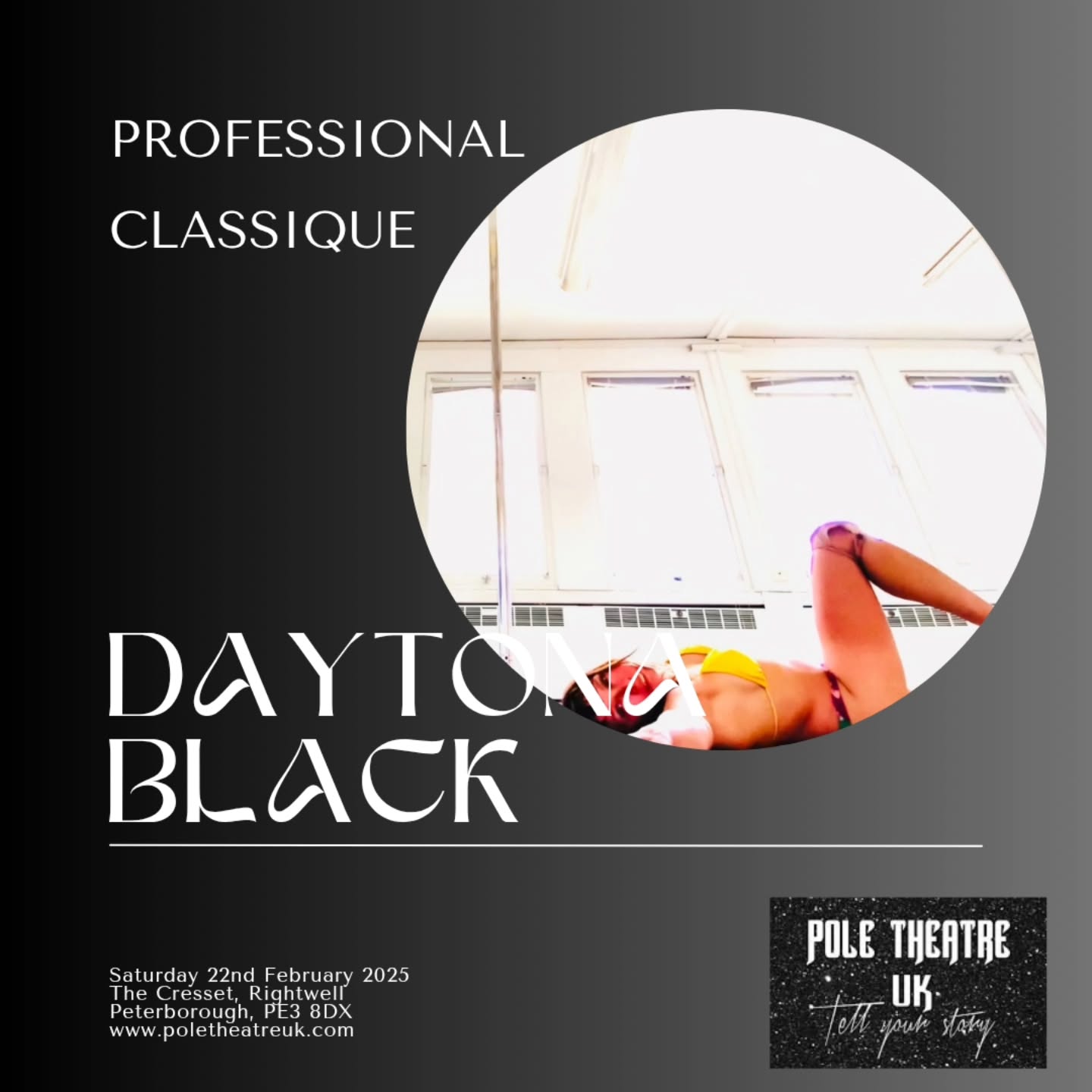 Congratulations to all of our 2025 contestants, we can't wait to see what you bring to stage in February! ♥️
Professional - Classique
@daytonablack15
Tickets on sale now 🎟
VIP Tables are for BOTH shows 🔥
Tickets are non refundable
Purchase policy is available on our website
www.poletheatreuk.com
#poletheatreuk #poletheatre #pole #polecompetition #ptuk25 #poletheatreuk25