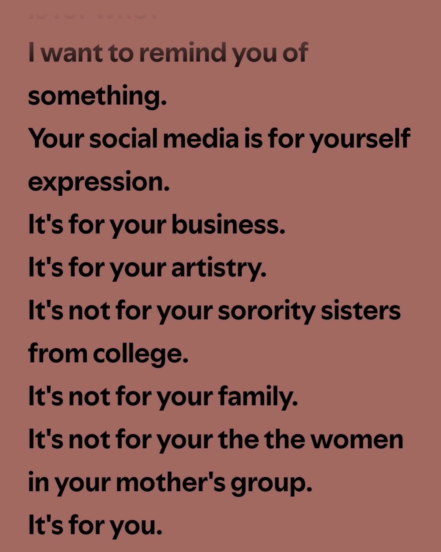 I post because itโs my journey, my progress, and my perspective. Not for validation, not for approvalโjust because it matters to me.
Some people will get it, some wonโt. Some will scroll past, some will engage, and some might not understand at all. But thatโs not the point.
What matters is staying true to yourself, sharing what feels right, and documenting your growth in a way that resonates with you.
I also post because maybe it helps someone elseโsomeone whoโs struggling, someone who needs a little motivation, or someone who just needs to see that change is possible. If it reaches the right person at the right time, then itโs worth sharing.
I listened to a @melrobbins podcast that really resonated with me. It was a reminder that social media isnโt for approval or validationโitโs a space to express yourself, to connect, and to share what matters to you. That hit home.
If something inspires you, post it. If it helps you reflect, share it. If it motivates you, put it out there.
You donโt need permission to own your space. The right people will see it, the right people will connect, and the rest? They were never meant to be part of your journey anyway.
#YourJourneyMatters #PostItAnyway #AuthenticityOverApproval #OwnYourStory #LetThemThink #InspireAndBeInspired