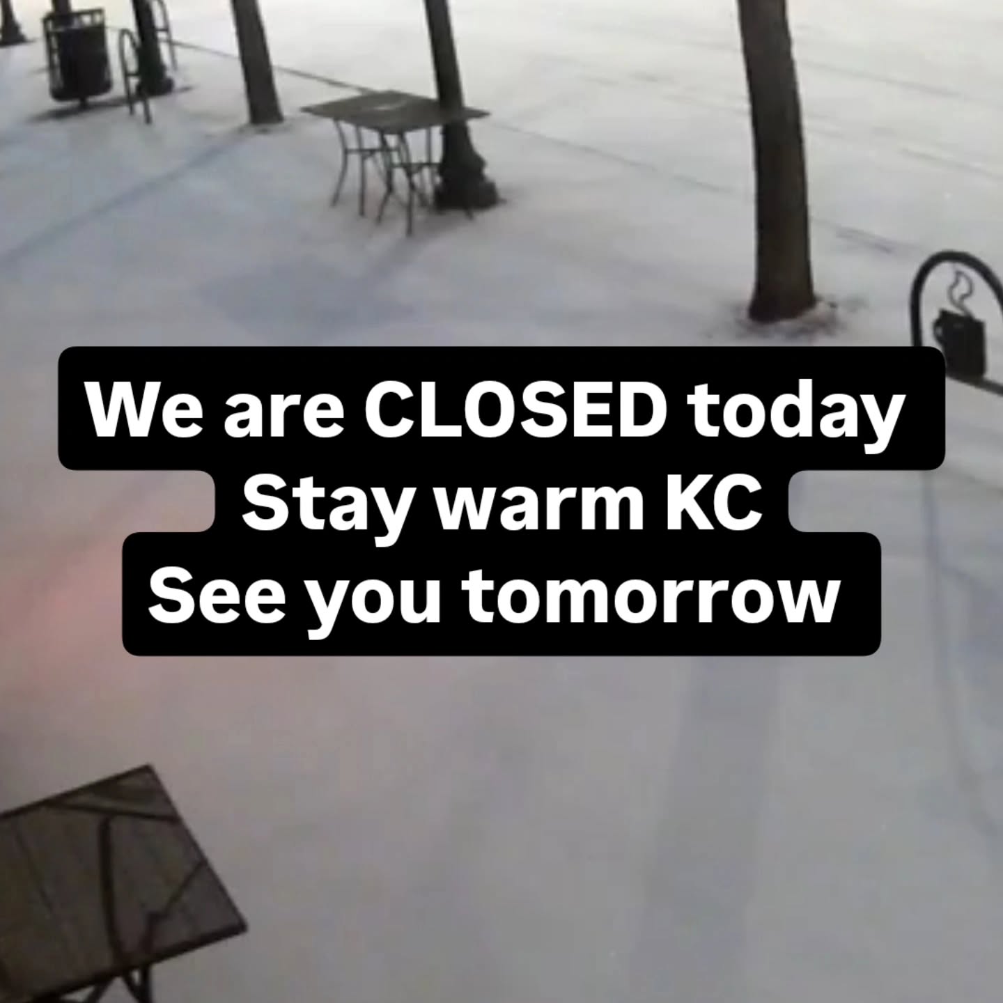 Broadway Cafe and Broadway Roasting Co will be closed today due to weather.