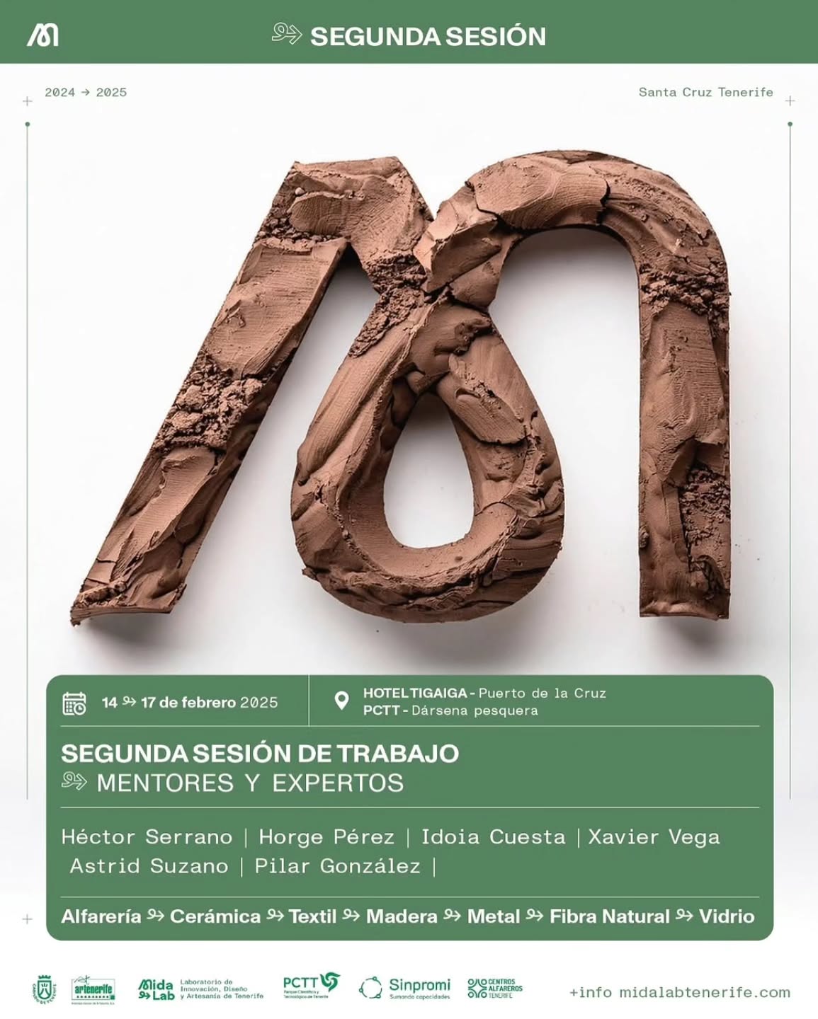 Un fin de semana lleno de aprendizajes nos espera📚
❤️❤️❤️❤️❤️❤️❤️❤️❤️❤️❤️❤️❤️❤️❤️❤️❤️❤️❤️
¡Arranca la Segunda Sesión de MidaLab!
Este 14 de febrero damos inicio a cuatro jornadas en las que mentores y expertos guiarán a los participantes a través de dinámicas, talleres y charlas inspiracionales.
Uno de los momentos clave será la dinámica inmersiva en el Hotel Tigaiga en el Puerto de la Cruz, donde los artesanos explorarán cómo conceptualizar momentos y acciones del usuario mediante el análisis de la interacción usuario-entorno-objeto.
🔍 Además, los participantes se adentrarán en una fase de investigación de materiales, procesos y técnicas innovadoras, alineadas con los objetivos estratégicos del proyecto.
Un paso más en este laboratorio donde la tradición y el diseño se fusionan para transformar la artesanía en Tenerife.
#MidaLab #ArtesaniaTenerife #InnovacionArtesanal #DiseñoTenerife #CabildoTenerife@oficioyarte @midatenerife @empresainsularartesaniatfe @cabildotenerife @hoteltigaiga @artesaniatfe @artesaniadecanarias