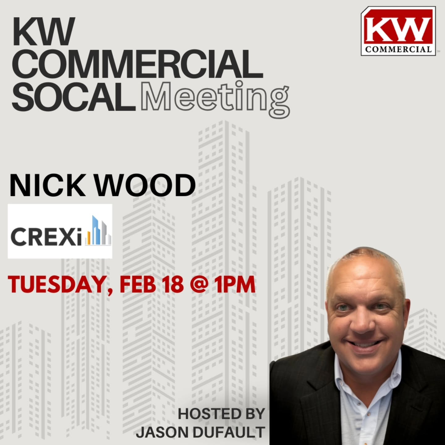 📣📣Join us for our next KW Commercial SoCal meeting Tuesday, Feb 18 at 1pm. 👍👍
Zoom Link: https://us02web.zoom.us/j/84692478378