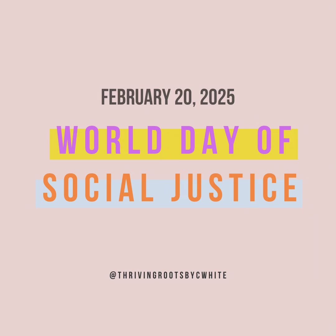 On World Day of Social Justice, we continue to reflect on the importance of promoting equity, addressing systemic injustices, and advancing human rights globally.
This day serves as a call to action to foster inclusive communities where fairness and dignity are nurtured and upheld for everyone.
During this terrifying time where social justice is heavily questioned for its validity, we commit to highlighting the importance of today, especially while heinous political agendas seek to silence us. We will not be silent. And we endeavour to cultivate healing spaces where our respective community members may safely bring their full selves while sharing their stories; for the greater good of collective health and wellbeing.
āš¾āš¾āš¾
#worlddayofsocialjustice #equity #humanrights #thrivingrootsbycwhite #mentalhealth #wellness #selfcare #anxiety #depression #trauma #community #communitybuilding #counselling #instagram #blacktherapists #blackcounsellor #mentalhealthforall #healthandwellbeing #healthforall #blackmentalhealth #healthiswealth #racialized #racialtrauma #bipoc #racializedmentalhealth #socialwork #toronto #ontario #instagram