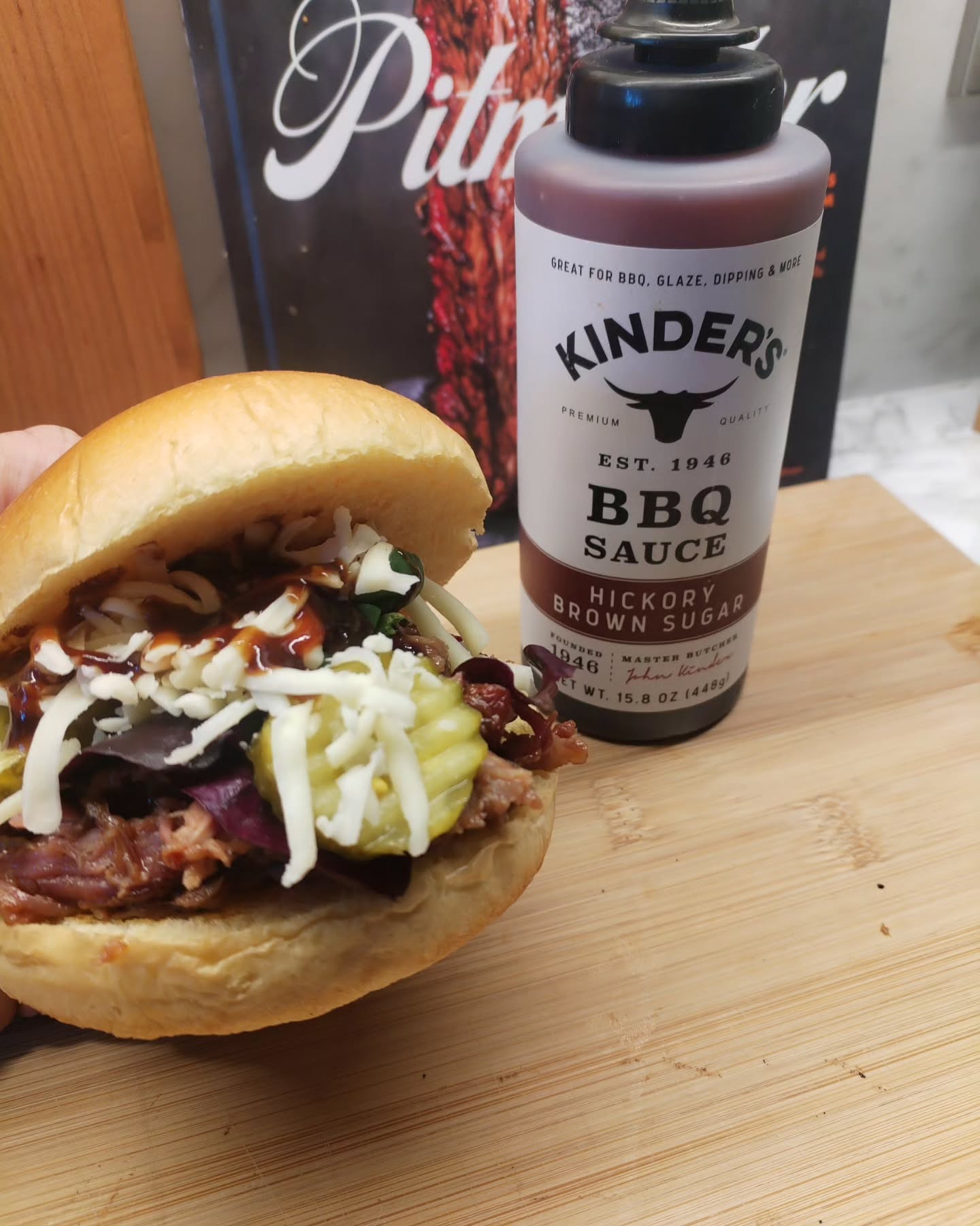 Pork Butt, smoked for 6 hours untill internal temp hit 200f, rested 2 hours, just falls apart, kinders Hickory Brown Suger BBQ sause added, on a brioche bun with gherkins cheese, & saled 😍😍😋😋
#bbqsauce #bbq #bbqlife #bbqlovers #bbqtime #bbqribs #foodie #bbqfood #bbqnation #foodporn #bbqporn #food #bbqchicken #grilling #barbecue #pulledpork #grill #ribs #brisket #sauce #bbqparty #bbqlove #bbqseason #bbqpork #bbqsmoker #bbqlover #bbqrub #delicious #instafood #smokedmeat