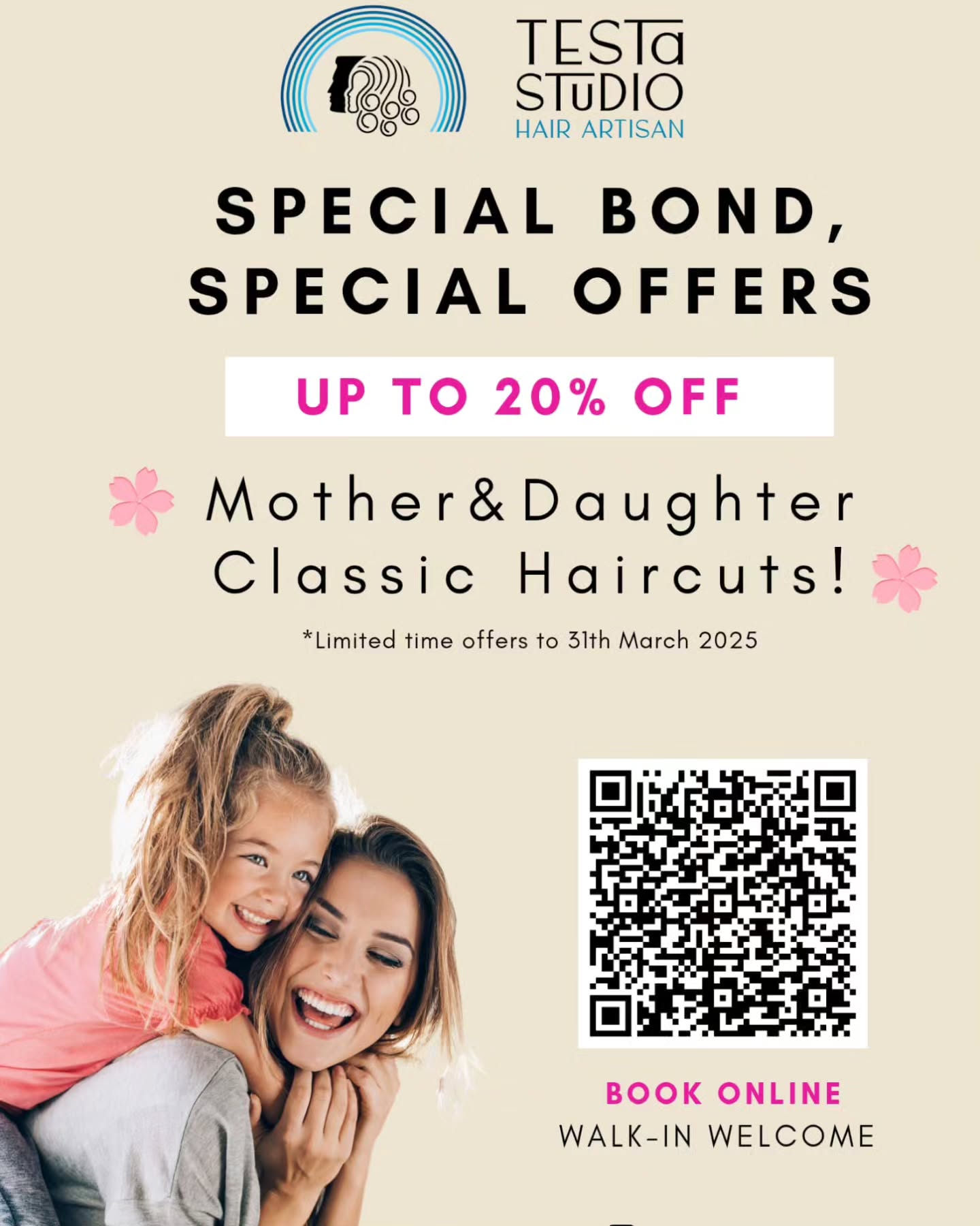 🌟 Special Bond: Mother & Daughter Haircut & Finish! 🌟
At Testa Studio Hair Artisan, we believe in creating beautiful memories together! Treat yourself and your little one to a delightful hair makeover. 💇♀️💖
✨ Limited time offer available until March 31, 2025!
✨ Book your appointment or feel free to walk in – we can’t wait to see you! 🙏🤗 20% off
#MelbourneHairdresser #HairArtisan #MotherDaughterBond #Haircut #HairFinish #TestaStudioHairArtisan #LimitedTimeOffer #HairGoals #WindsorHair #chapelstreethair #windsorhairdresser