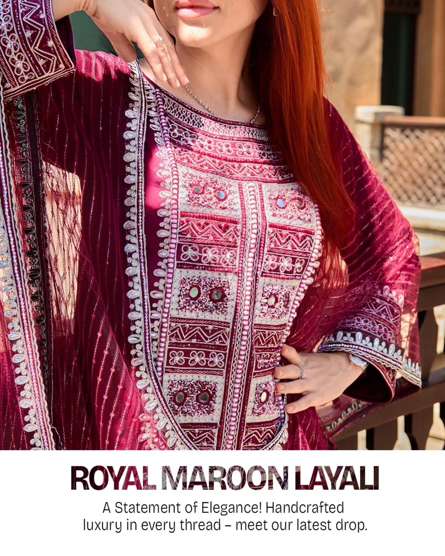 Introducing Royal Maroon Layali โ where heritage meets haute couture. ๐ซโจ
Crafted with flowing crepe & net fabric, adorned with intricate hand embroidery, this masterpiece is designed for the woman who commands elegance effortlessly. The deep maroon hue, regal and timeless, makes it perfect for special occasions.
๐ Limited pieces available โ because true luxury is never mass-produced.
๐ Shop now via link in bio!
#Mamlakat #RoyalMaroonLayali #LuxuryKaftan #ModestFashion #ArabianElegance