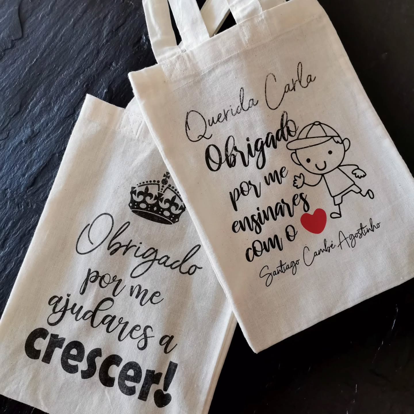 Sacos de pano para professoras/educadoras