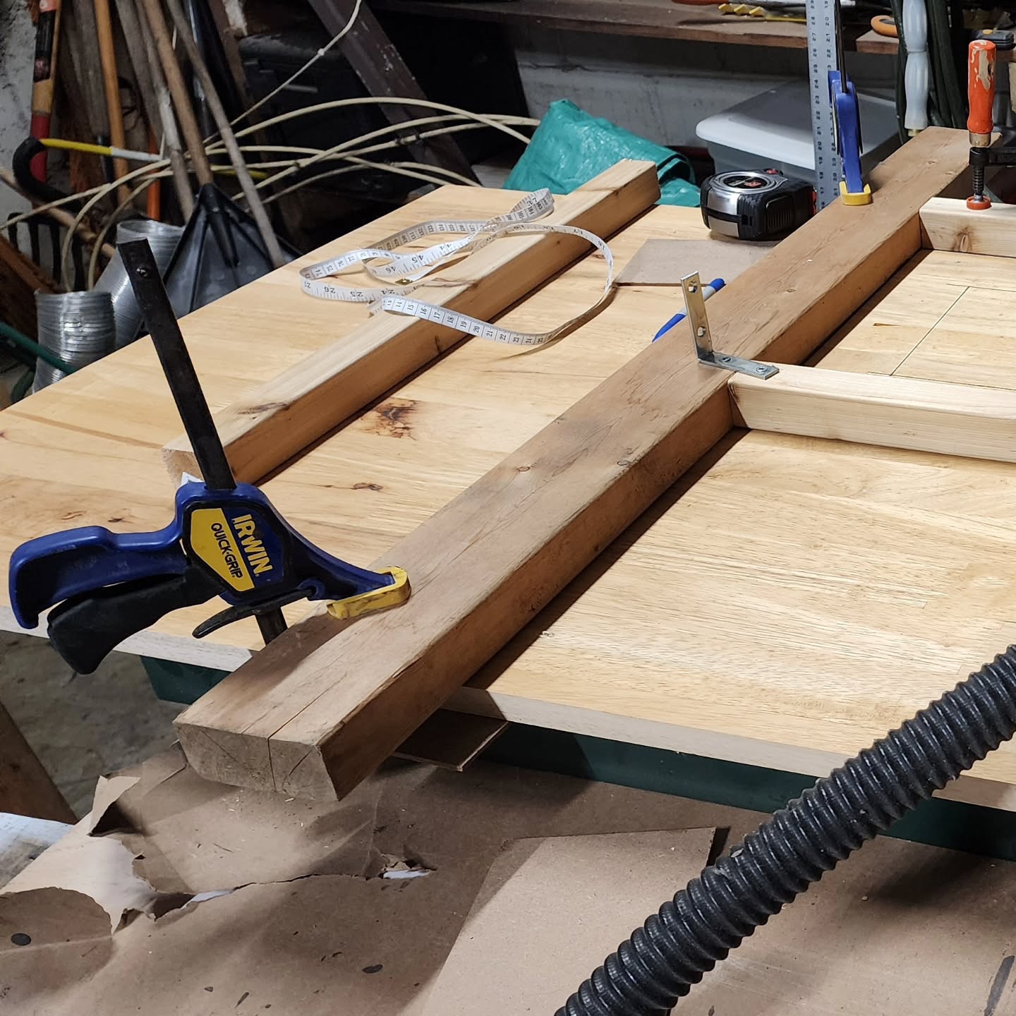 Proper table under construction. I hate waiting for paint to dry.