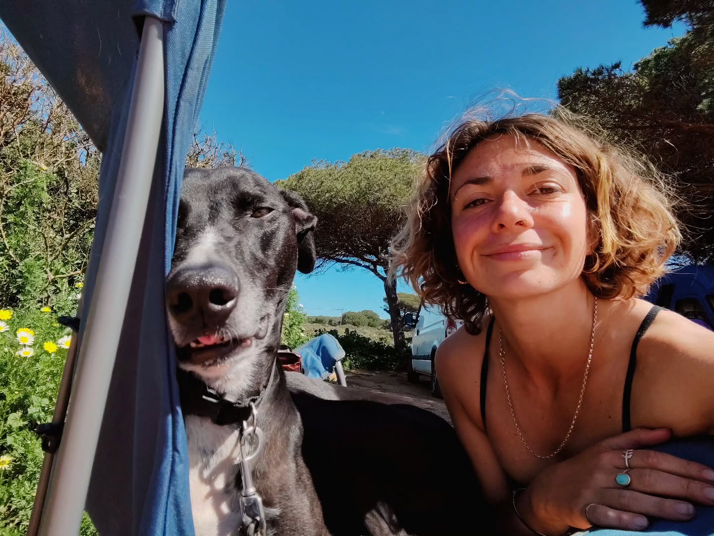 Increíble.
No sé si tengo las palabras en inglés o español para explicar mis pensamientos ahora mismo. Nuestros viajes por España han tenido días felices, secos, lluviosos, duros, perfectos y todo lo demás.
Y ahora, ya estamos más de las seis en el reloj, y es el tiempo para volver. Pero que pasa si no quiero volver? Si prefiero la vida aquí, la clima, la música, la idioma, las vistas, los paseos y generalmente el sensación de estar aquí? Me encanta mi familia y mis amigos en Inglaterra, por supuesto, pero quizás mi alma quiere más de la tierra del frío y la lluvia.
De niña, siempre me sentí más feliz en España qué en Inglaterra, algo sobre la comida, la gente y el sol. La tierra de mis abuelos y mi madre. He aprendido más sobre esto en mi viaje.
No puedo olvidar mi vida de antes, pero ahora tengo una buena vista de mi futuro, y no quiero quedar en el mismo lugar por siempre. Eso es el razón que tengo una camioneta, han sido mi casa durante casi una década, pero al o mejor necesito encontrar un trocito de tierra para llamar mi casa. un lugar donde puedo... relajarme, ser cálida, cómoda y feliz.
Puedo verlo ahora... Rufio y yo sentado en el sol, un taller para trabajar, una casita para vivir, espacio para que rufio corra.... naranjas, higos, limones, y una cerveza. Una ducha y cocina del aire libre... formidable ❤️