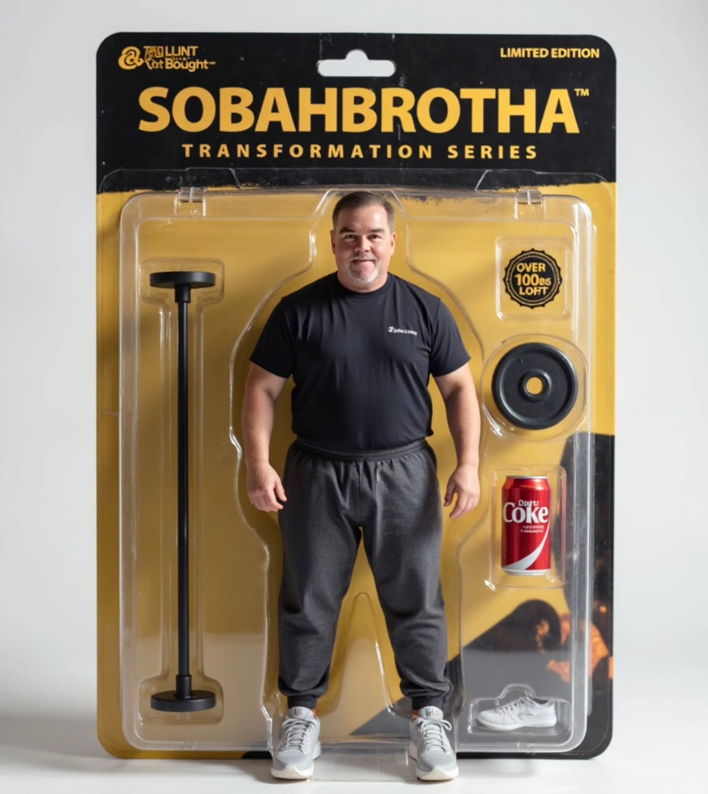 LIMITED EDITION: SOBAHBROTHA - Transformation Series
From 100+ lbs lost to living with purpose, clarity, and strengthโthis isnโt just a figure, itโs a symbol of what happens when you stop making excuses and start making moves.
No gimmicks. Just walking, weights, better food, and a crisp Diet Coke. ๐ฅค
And yeahโฆ sneakers definitely included.
Tag a bro who needs to see this.
#SobahBrothas #TransformationSeries #BuiltNotBought #RealChange #HealthierStrongerYou #MensHealth #AlcoholFreeLivingโ