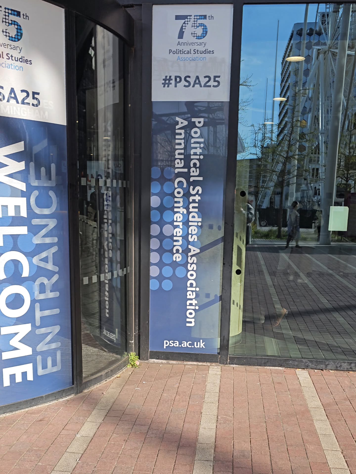 Last week I was in Birmingham for the Political Studies Association conference, this year is the Associations 75th anniversary!
I didn't present at the conference - instead, I attended as a Diverse Voices Scholar and it was quite nice to attend panels, catch up with old friends/colleagues, making new friends, sharing where I'm at with my PhD, *and* not having to be worried about presenting.
I truly enjoyed this conference and I have my eye on attending next year's at the University of Oxford ✨️