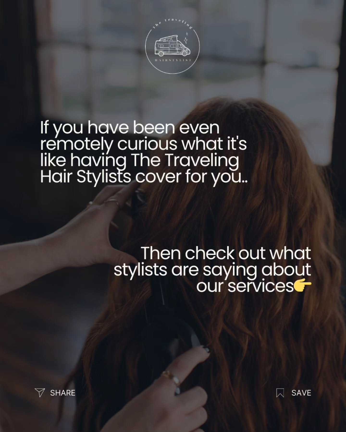 See for yourself what makes our services so unique for stylists in the industry👀
We are the one and only of our kind, offering real resources for stylists going on maternity, medical, or any extended leave.
We do this by traveling to your location to maintain your space, cover your rent, and maximize your client rentention by providing seamless services.
Stylists deserve to take the time they need without losing the business they have built💪
》Make sure to share this with a friend who might be preparing for a leave!
#travelstylist #travelinghairstylist #hairstylistcommunity