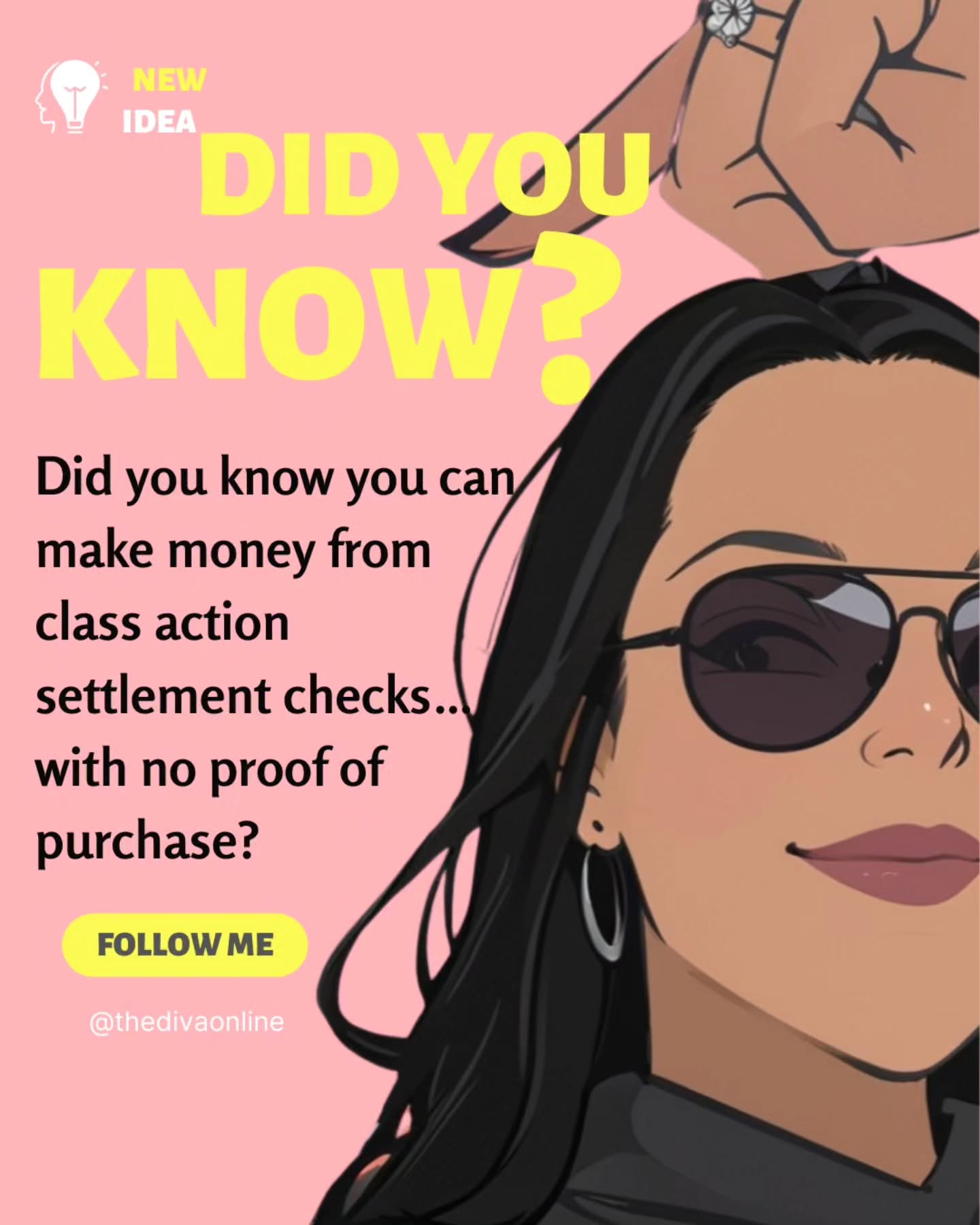 Did you know you can make money from class action settlement checks… with no proof of purchase?
Yup, you heard that right. Companies get sued all the time and when they do, they gotta pay up. And whether you've used their product (even if you don’t have a receipt), you might be owed a check in the mail.
No lawyer. No stress. No proof. Just coins.
All you gotta do is:
1. Find the class action settlements
2. Fill out the quick claim form.
3. Wait for the bag to drop. Sometimes it’s $10, sometimes it’s $100+. It adds up, babeZ.
This is your sign to stop sleeping on free money.
Tag a friend who needs a few extra dollars without lifting a finger.
.
Follow @thedivaonline for more #wfhjobs and #sidehustles 💋
.
.
#thedivaonline #blogger #1000visionaries
#digitalproducts #dfydigitalproducts
#howtoworkfromhome
#digitalmarketing #digitalproducts #easywaystomakemoney
#howtostartanonlinebusiness #howtostartanonlinehustle #howtomakemoneyonline #digitalnomad
#2024sidehustles #wifimoney
#womensupportingwomen #womeninbusiness #girlpower #entrepreneurlife #girlboss